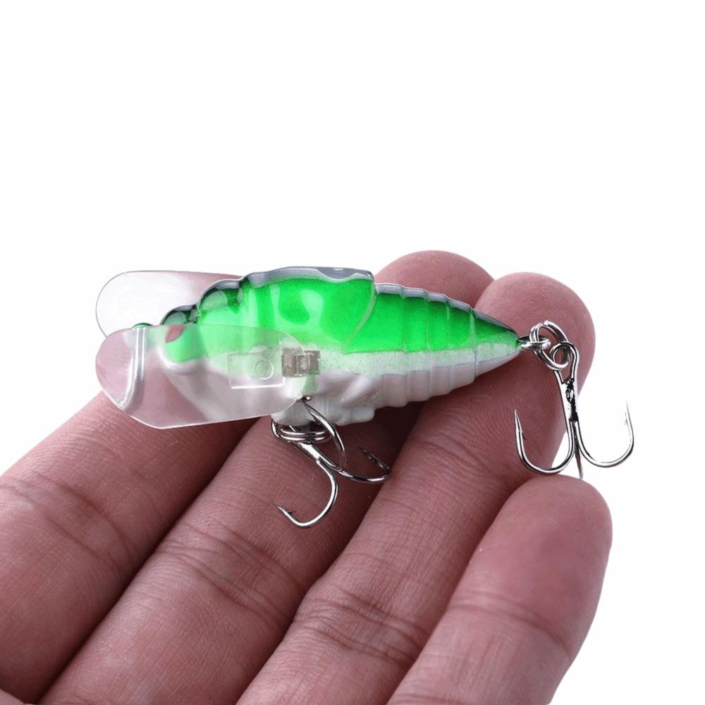 5PCS Floating Popper Hard Lure with Double Triple Hook Artificial Fishing Bait Freshwater