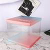 Changbaosen 10-inch Transparent Single Layer Birthday Cake Boxes, 50 Sets