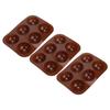 3 Pcs 6 Holes Silicone Baking Mold Semi Sphere Chocolate Bombs Mold for Cake Pudding