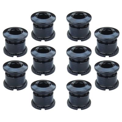 FregocS Bicycle Chainwheel Chainring Black Bolt Nut Convenient Set of 10 for Durable Steel (10 Single) BIC-CRBt-SS_BLK