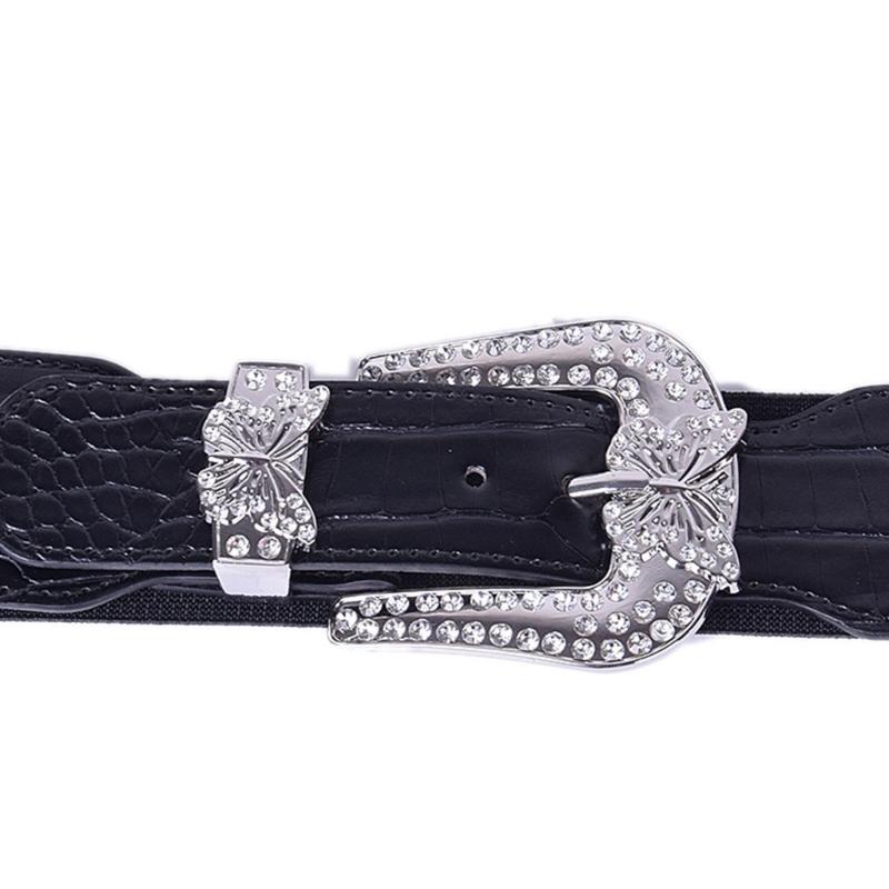 Luxurious Trendy Waist Belt PU Waistband Costume Underbust Wide Waist Body Jewelry for Party Jeans Belt Dress Chain