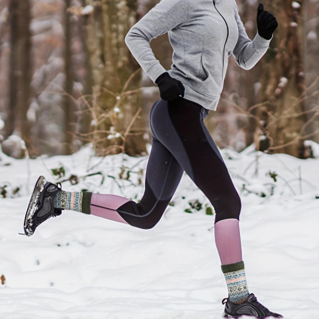 5 Pairs Women's Outdoor Socks, Warm Thick Mid-Calf Socks, Knitted, Ideal For Fall & Winter