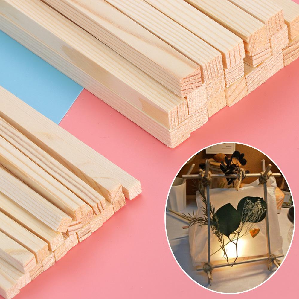 10/50 Peças Varetas de Madeira Redondas de Pinho Varetas de Contagem Brinquedos Educativos Cavilha Durável Para Construção de Modelo Marcenaria Artesanato DIY Ferramentas
