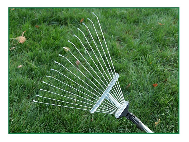 Stainless Steel Agricultural Floor Rake for Grass and Leaves