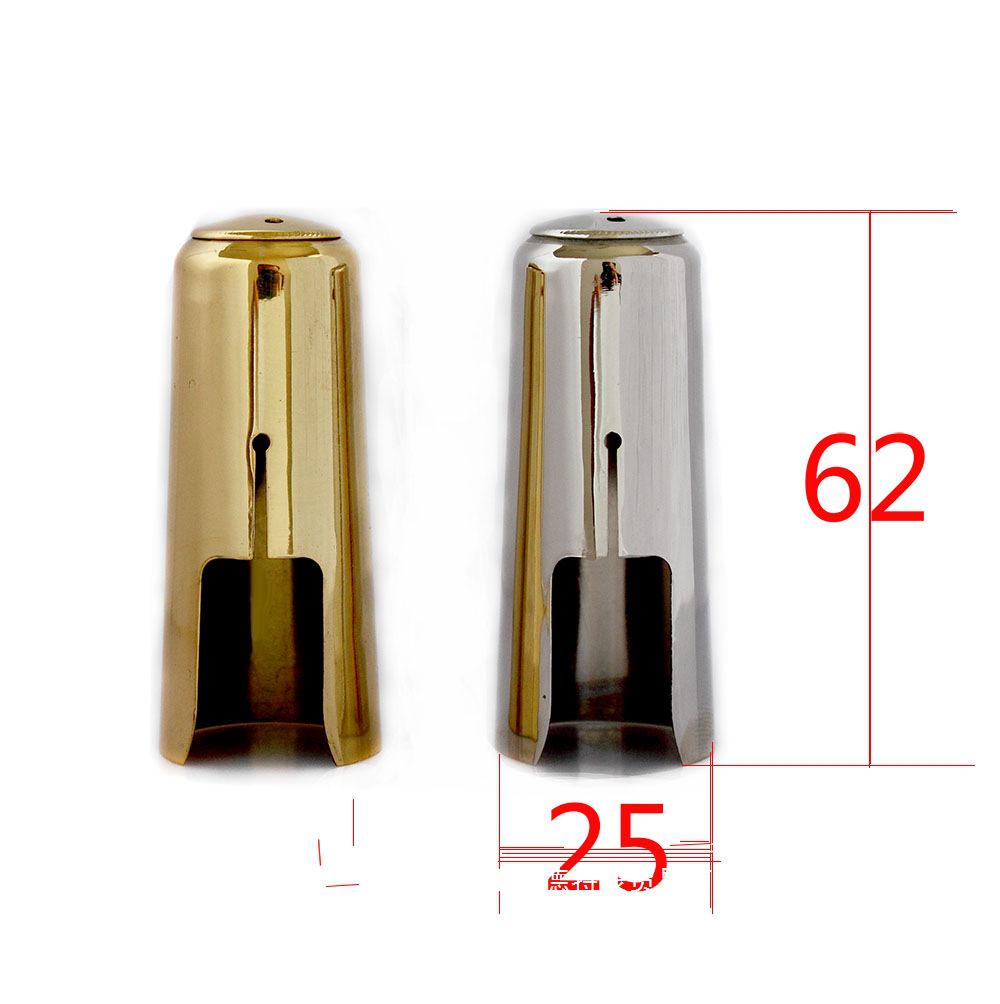 B-flat High-pitched Saxophone Ebonite Mouthpiece Cap with Metal Ligature
