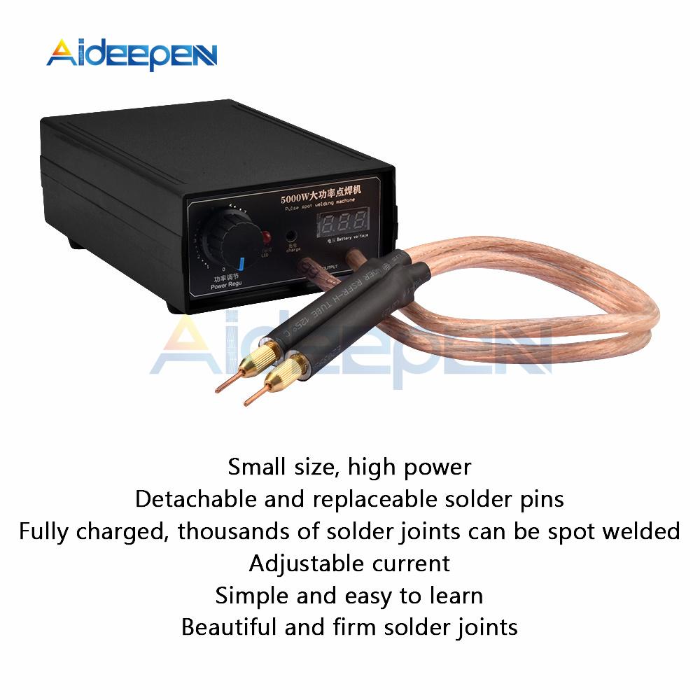 Spot Welder 8000W High Power Handheld Rechargeable Spot Welding Machine Portable 1200A Adjustable Welders for 18650 Battery