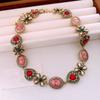 Zink Zinklegierung Vintage Halsketten-Set Elegante Retro Geprägte Ohrringe Herz Cameo Schmuckset Bankett