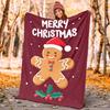 1pc Christmas Gingerbread Man Printing Lightweight Flannel Blanket, Comfortable and Warm Blanket, for Camping Sofa Bed and Couch Office, Gift