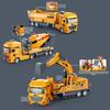 Simulation Mixer Excavator Truck Mounted Soil Truck Toy Model Can Rotate