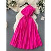 Banquet Three-Dimensional Flowers Silm Long Pleated Skirt