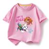 PAW Patrol Girls' Cartoon Print Short Sleeve Cotton T-shirt, Round Neck Pullover, Summer New Arrival