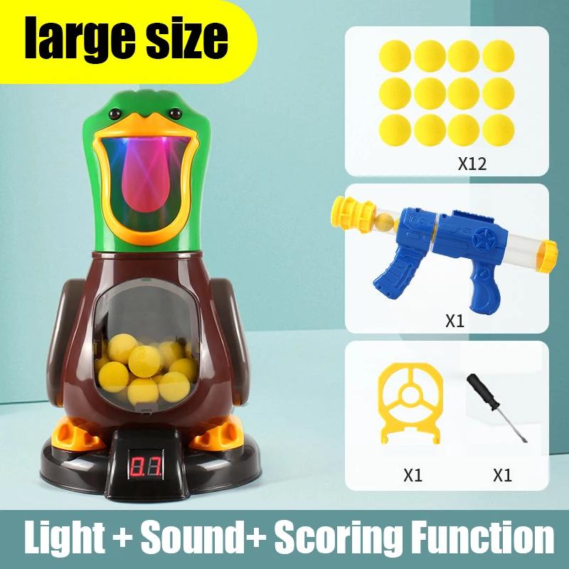 Non-Toxic Shooting Duck Toys Air-Powered Gun Soft Bullet Ball Scoring Battle Games Funny Gun Toy Parent-Child Interactive Toy Kids Gifts