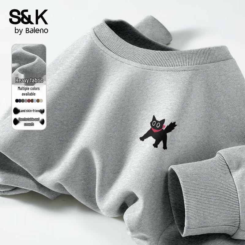 Baleno S&K Series Unisex Heavyweight Knit Sweatshirt - JPB Bowtie Cat Graphic