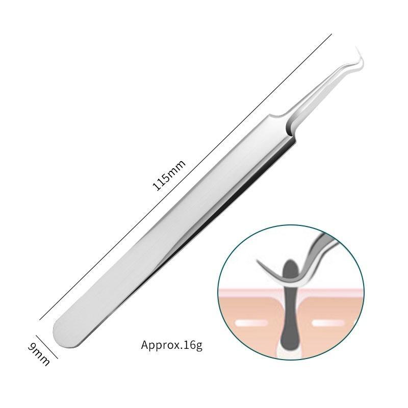 

Инхак Немецкий Ультратонкий Нет. Пинцет с 5 ячейками, зажим для прыщей, угрей, красота, салон здоровья, специальное средство для удаления угрей, игла от прыщей Hook Tweezers