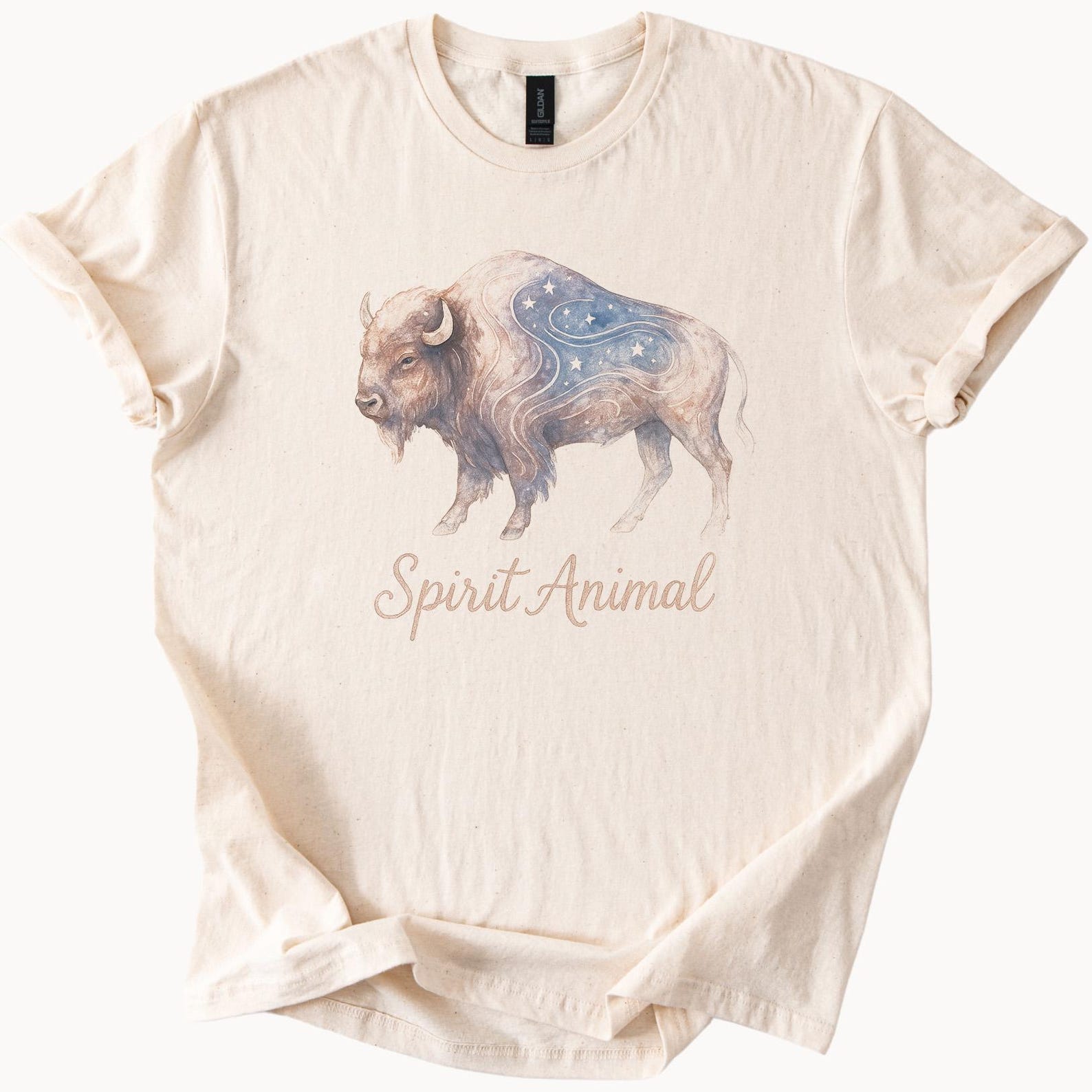 Celestial Buffalo TShirt Spirit Animal Graphic Tee Bison Lover Gift 120