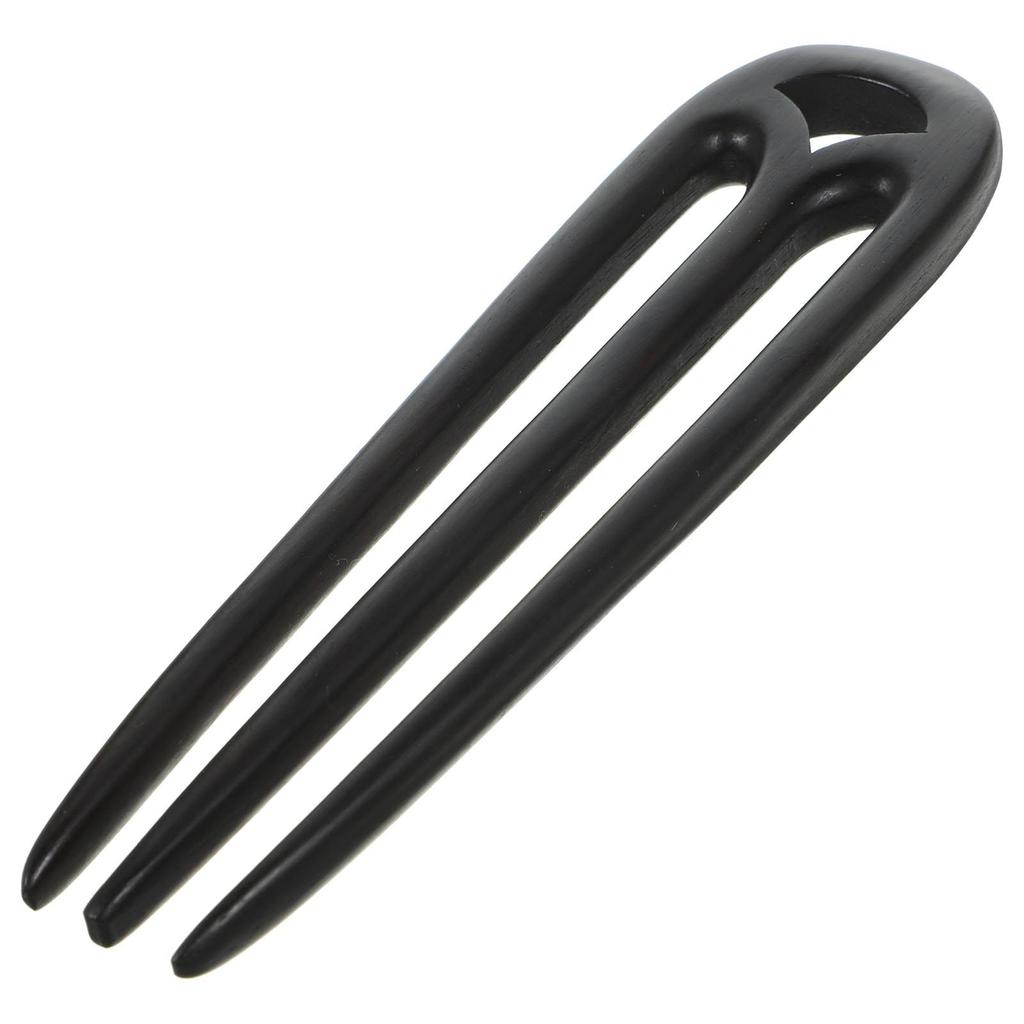 Chinese Style Wooden Hair Stick Bun Holder for Women Teens Smooth Sandalwood Hair Fork Elegant Retro Hairpin Wedding Party Prom