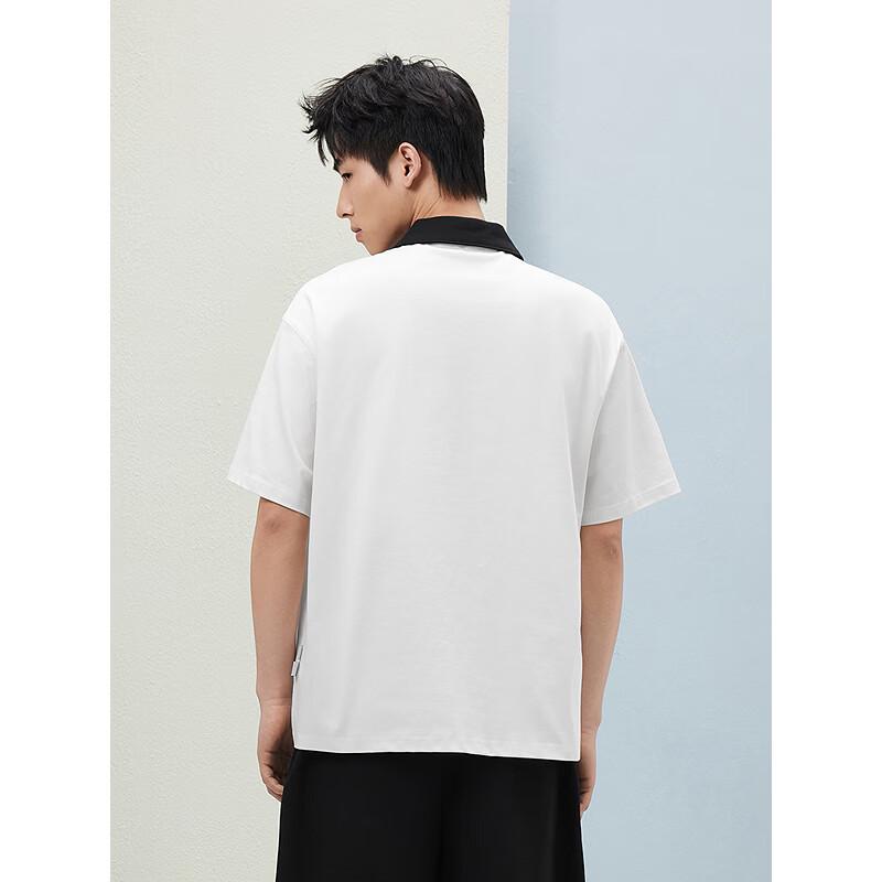 GXG Men's Contrast Collar Short Sleeve Polo Shirt