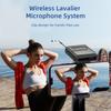 Wireless Lavalier Microphone System with 2 Transmitters and 1 Receiver Omnidirectional   Mic Compatible with   Camera Laptop PC Smartphone Tabl