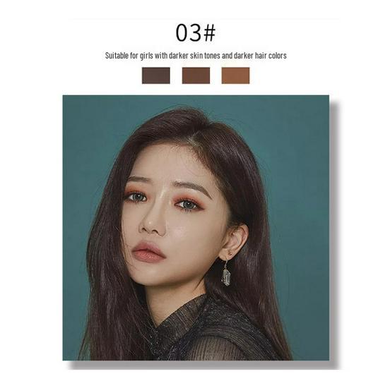 Meixi er Three-in-One Waterproof Eyebrow, Nose, and Eyeshadow Palette - Smooth, Natural, and Smudge-Resistant. серый/чёрный