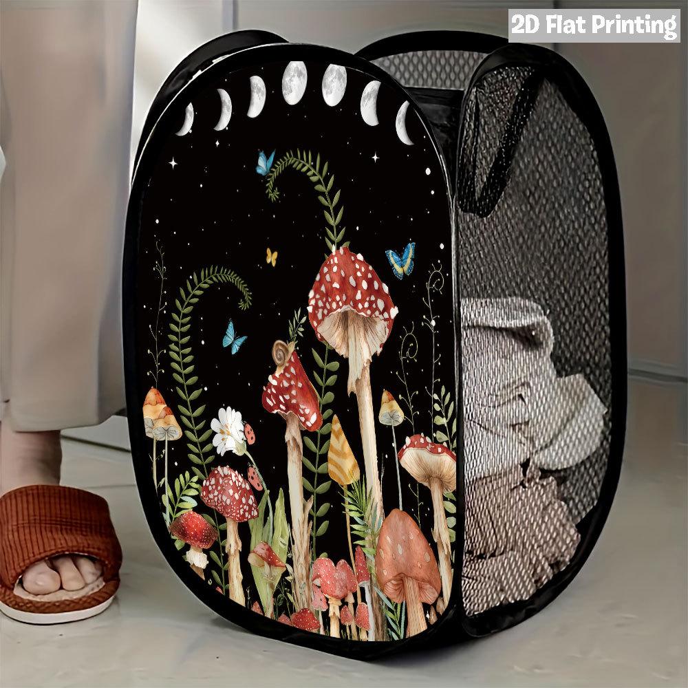1Pcs Autumn Sunflower Pumpkin Series 6 Pop-Up Laundry Hamper Expandable Mesh Hamper Basket for Room Bedroom Bathroom Organization Contemporary Storage