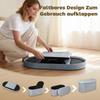 Foldable storage bench/upholstered bench with velvet look for living room, 76 x 38 x 35 cm, dark gray
