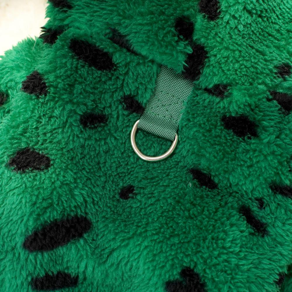 Autumn Winter Warm Frog Costume 4-Legged Pet Onesie for Small Dogs - Fluffy Warm Puppy Hooded Clothing (Cute Animal Style)