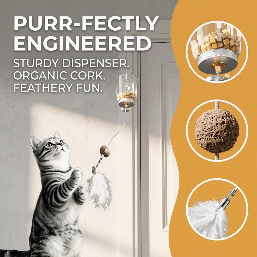 Food Feeder Cat Toy Food Feeder Leak Food Teaser Stick Self Entertaining Cat Toy Boredom relieve