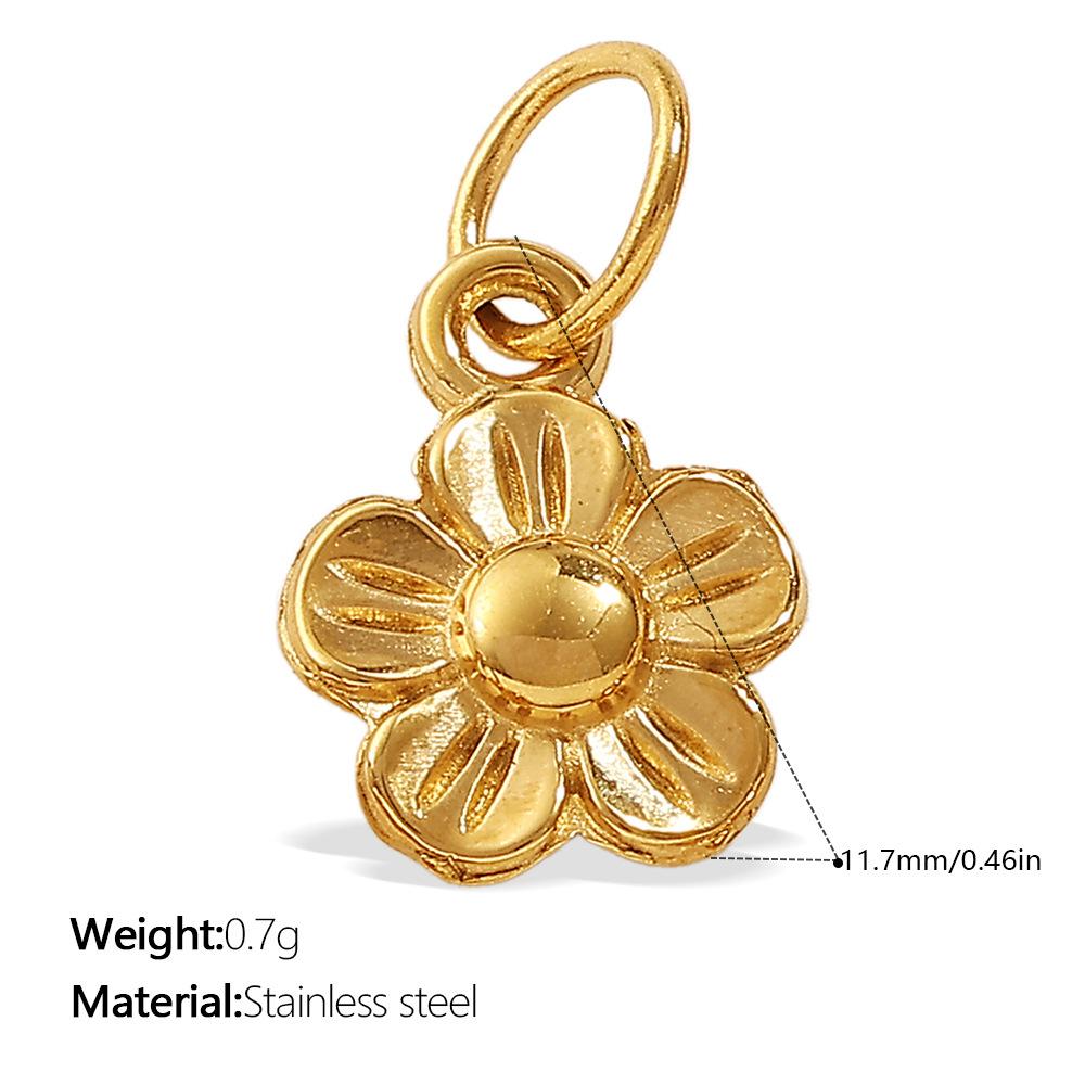 European and American creative gold mini DIY butterfly love pendant collection stainless steel plated 18K gold compact accessories