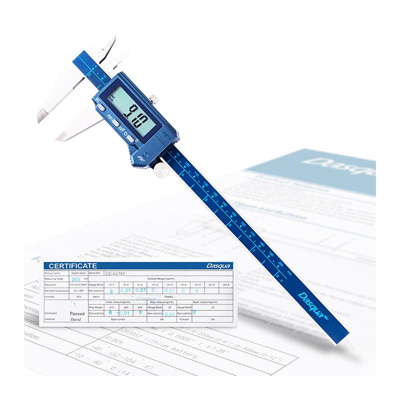 Dasqua High Quality IP67 Stainless Steel Oil Proof Water Proof Digital Vernier Caliper 0-200mm 0-8 Digimatic Caliper 0-200mm/0-8