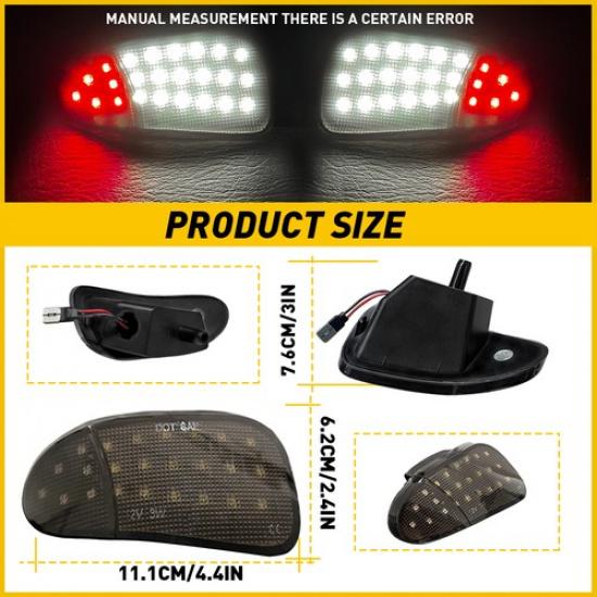 4X Luz LED de Cortesia da Porta Interior Ajuste 1997-03 Ford F-150 97-99 F-250 Fumê EA