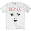 Blondie Staredown Slim Fit T-Shirt Groß Weiß Unisex T-Shirt