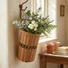 Rust-Resistant Wall Mounted Storage Basket Rustic Style Flower Bucket Flower Vase  Living Room