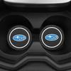 Subaru 2pcs Car Coaster Water Cup Slot Non-Slip Mat Pad Silicone For STI Mpreza Crosstrek WRX Legacy XV Smart Forester Outback et4