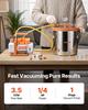 11.36 L Vacuum Chamber with Pump, 3.5 CFM 99 L/min, Single Stage Vacuum Pump, Stainless Steel Degassing Chamber Kit, Tempered Glass Lid, 1.5 M Hose,