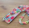 Multicolor Flexible Gel Case with Chain Lanyard for iPhone XS/X