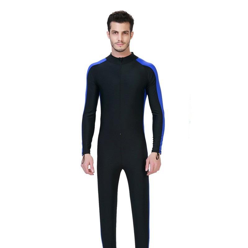 Women's One-piece Swimsuit Adult Long Sleeved Quick Drying Surfing Diving Suit Sun Protection Slimming Hot Couple Swimsuit