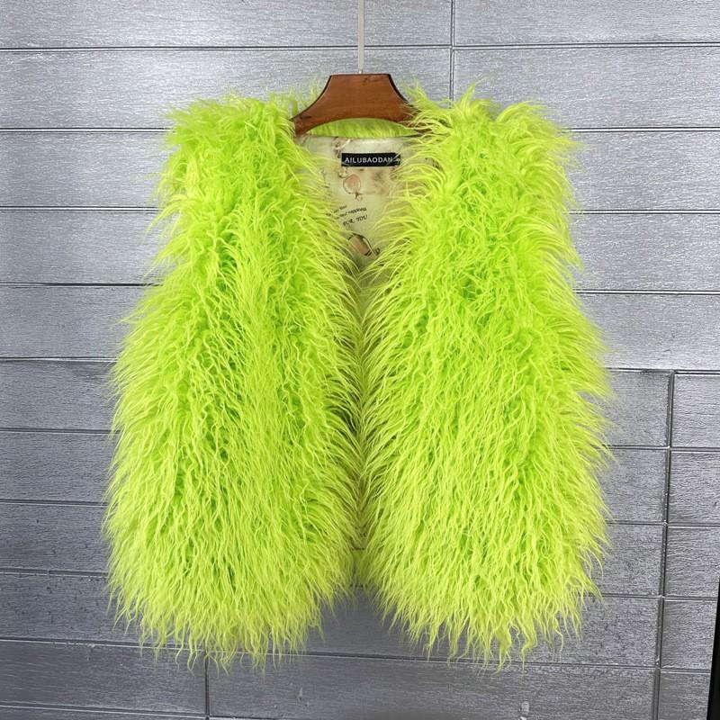 2026 Womens Faux Fur Vest Warm Sleeveless Jacket Street Style Winter Coat