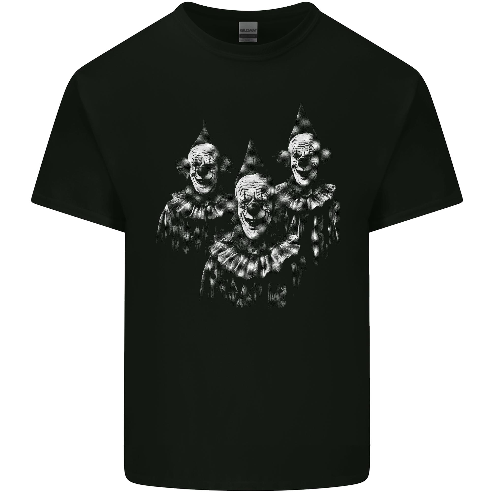 Three Creepy Halloween Clowns Unisexs Light Cotton TShirt S