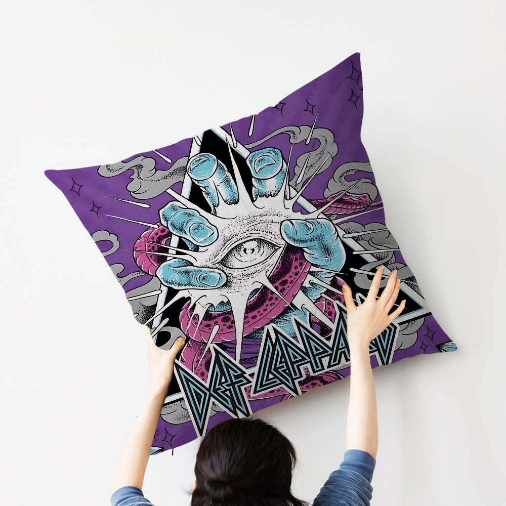Classic Band D-Def L-Leppard Personalized Picture Text Home Decorative Pillows Household Gifts 45X45Cm