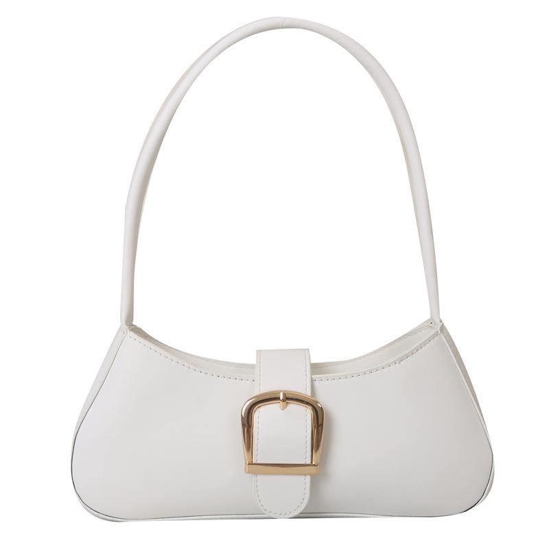 Shoulder Bag Smooth French Bag Underarm Bag Ergomic Pu Leather Handbag For Shopping Daily Use Office