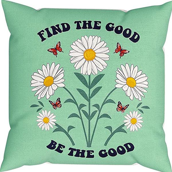 Flowers Daisy Tulip Printed Linen Pillow Case Home Living Room Sofa Bedroom Pillow Case