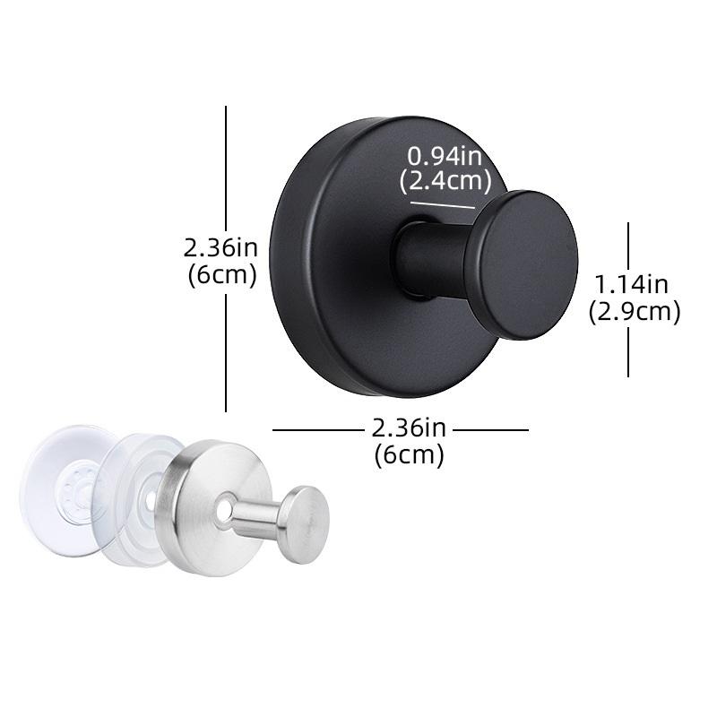 

Настенный держатель для одежды, вешалка для шляп из нержавеющей стали, вешалка для одежды в спальню, подвесной органайзер, вакуумная присоска чёрный