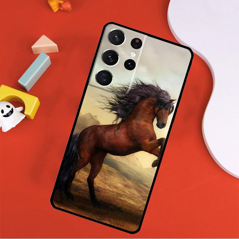 Domineering Cool Horse Phone Case For Samsung Galaxy S25 Ultra S9 S10 S20 S21 FE S22 S23 S24 Plus S24 Ultra Cover