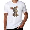 Cute Donkey Sitting Tshirt Minimalist Casual Short Sleeve Top
