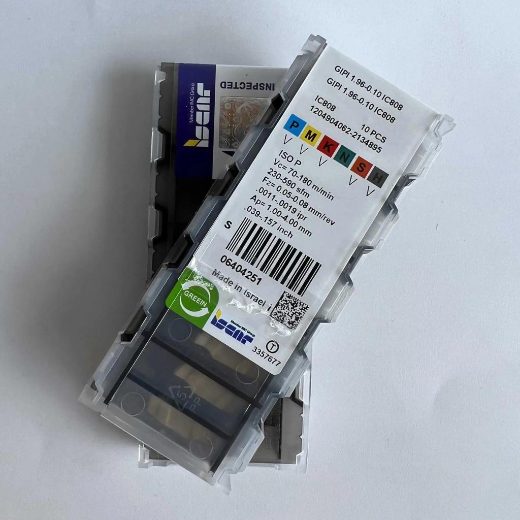 ISCAR / GIPI1.96-0.10 IC808 /Industrial indexable Carbide Inserts 10 PCS