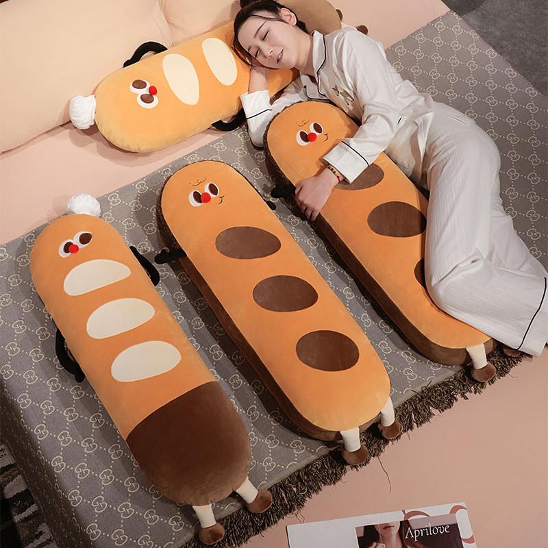 Cartoon Baguette French Plush Toy Cushion Polyester Filling Cozy Cushion Bedroom