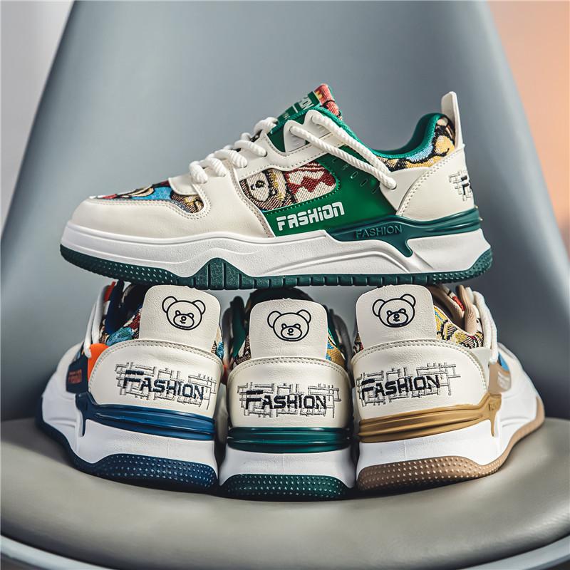 Fashion New Classic Men's Sneakers Fashion Versatile Cartoon Casual Board Shoes for Youth Outdoor Lightweight Sports Running Shoes