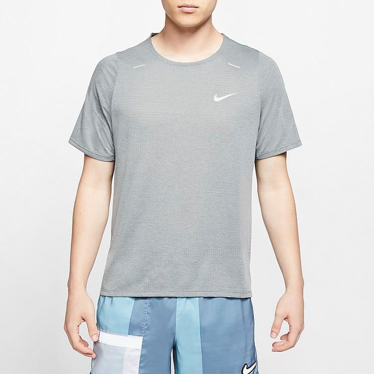 Nike Rise 365 Running Breathable Short Sleeve T-Shirt Men Tops Smoke-Grey CJ5421-097