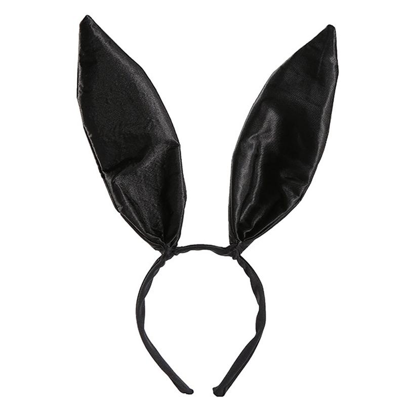 Easter Bunny Ear Headband Adult Satin Hair Hoop Rabbit Ear Bunny Masquerade Headband Hair Accessories