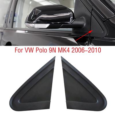 Car Wing Door Side Rearview Mirror Triangle Trim Cover Molding Corner Panel For VW Polo 9N MK4 2006 2007 2008 2009 2010